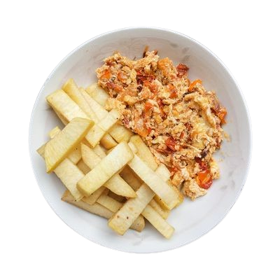 Fried Yam and Egg Sauce 😋